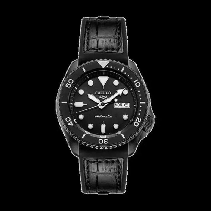 Seiko 5 Sport Automatic Black Dial Black Silicone Strap Watch For Men - SRPD65K3 - Image 2